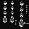Fio de Contas Octogonais de Cristal Imitação com Pingente, Pingente de Lâmpada Diamante Transparente, Decoração de Mesa de Casamento, Ornamento Suspenso, Acessórios de Iluminação