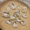 Cristal Blanco Puro de Forma Irregular Cuentas Individuales Cuentas Sueltas Joyería Hecha a Mano DIY Pulsera Artículo Popular de Tiktok