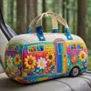 Bolsa de Natação Impermeável com Separação Úmido e Seco para Mulheres, Bolsa de Praia de Grande Capacidade, Bolsa Portátil de Armazenamento para Viagem, Bolsa Portátil de Yoga Fitness