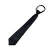 Corbata Unisex Negra Sin Nudo con Cremallera Perezosa Estilo Preppy Formal Color Sólido Forma de Flecha