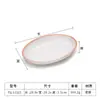 Prato de Melamina Estilo Nórdico Prato Oval Louça de Porcelana Restaurante Criativo Prato Retrô Prato de Frutas de Plástico