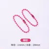 Hakata Color Color Tinta Assada Corrente de Bolas DIY Perler Beads Acessórios Chaveiro Cordão Etiqueta Corrente Corrente de Joias Feita à Mão