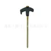 M8 aço carbono hexagonal Luminous Ground nail portátil rotativo cabeça plástica rosca prego de barraca prego de solo espiral 20cm
