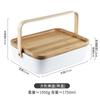 Plato de cerámica portátil para frutas, plato para aperitivos, caja de almacenamiento para frutos secos, dividido con tapa, plato para semillas de melón, caja para frutos secos, sala de estar creativa