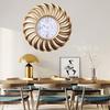 Reloj de Pared Redondo y Set de Cuadros para Sala de Estar, Tamaño Grande, Reloj de Decoración para el Hogar Moderno y Creativo, Reloj de Pared Silencioso de Alta Gama Estilo Europeo