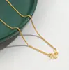 Aço Titânio Não Desbota Fivela M Corrente Osso de Cobra 2024 Novo Colar Simples para Mulheres Corrente Lisa Versátil para o Dia a Dia Corrente para Clavícula