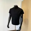 Camiseta Gris con Cuello Henry para Hombre, Nuevo Verano 2026 Estilo Americano Cleanfit Manga Corta Estilo Retro Old Money Top