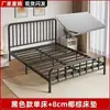 Cama simple de hierro forjado estilo europeo cama doble de 1,5 m cama de 1,8 m cama individual económica reforzada y engrosada de 1 m para viviendas de alquiler