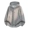 Chamarra casual holgada con capucha para hombre, nuevo estilo de otoño, chaqueta sudadera casual de punto, top versátil de moda
