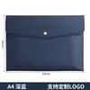 Maletín de Cuero Transfronterizo A4 con Patrón de Lichi, Bolso para Documentos de Reunión de Negocios, Maletín de Almacenamiento, Logo Personalizado