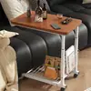 Mesa Lateral con Carrito Móvil, Mesa de Café de Altura Ajustable para Apartamentos Pequeños, Sala de Estar, Dormitorio del Hogar, Gabinete Lateral para Sofá, Mesa de Té para Balcón