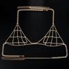 2022 nueva cadena de pecho de rejilla europea y americana playa sexy pedrería cadena corporal accesorios de moda cadena corporal 06