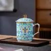 Jingdezhen porcelana escritório Copa grande capacidade home office presente Copo criativo chinês com tampa