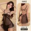 Lingerie Sexy da Amiga Laranja: Roupa de Dormir Seductora de Renda Vazada com Cadarço, Conjunto de Uniforme Quente Transparente com Alça A802
