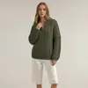 2026 Novo site independente de roupas femininas transfronteiriças da Amazon eBay moda suéter de malha torcida gola V manga longa