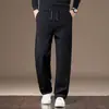 Comercio Exterior Otoño Invierno Pantalones de Punto de Sarga para Hombre Pantalones Rectos Adelgazantes Resistentes a los Arañazos de Alta Calidad Resistentes al Desgaste Pantalones Casuales para Hombre