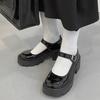 Zapatos pequeños de cuero estilo británico japonés, combinables con todo, 2021, nuevos zapatos Mary Jane de suela gruesa de JK Clothing, zapatos de un solo botón para estudiantes.