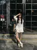 Conjunto de Duas Peças Feminino Verão 2026 Estilo Old Money Camisa de Linho Manga Longa Solta e Casual + Shorts Casuais