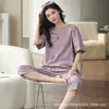 Camisón de Algodón de Manga Corta para Mujer, Vestido Delgado de Verano, Nuevo Estilo 2025, Conjunto Holgado de Maternidad, Pijama, Ropa de Casa