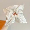 Scrunchie Quadrado Elegante Estilo Coreano para Mulheres, Elástico para Coque Baixo, Corda para Rabo de Cavalo Estilo Ins, Acessório de Cabelo de Verão