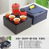 Juego de té de viaje, tetera japonesa portátil exprés, bandeja de té, juego de té para almacenamiento al aire libre, tetera, taza de té, regalo de negocios