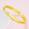 Suministro de comercio exterior pulsera de bambú abierta chapada en oro para mujer al por mayor oro arena de Vietnam imitación oro rosa pulsera Lasha
