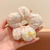 Laço de Cabelo Fofo com Bolinhas e Flores para Coque, Scrunchie para Crianças, Acessório de Cabelo de Alta Qualidade para Meninas