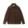 Camisa casual para hombre de lujo ligero, moderna y elegante, estilo coreano, moderna, ajuste slim americano, versátil, de pana, para primavera y otoño, manga larga