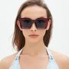 2024 outono nova caixa óculos de sol moda feminina high-end sentido rosto pequeno tendência da moda grande caixa protetor solar óculos de sol