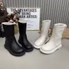 Botas de Cuero Suave Estilo Nuevo 2026, Botas Martin Planas para Mujer, Botas de Nieve de Moda de Doble Uso, Botas Cortas Engrosadas Forradas de Lana para Invierno para Mujer