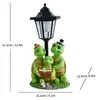 Escultura Adorno de Luz Solar para Exteriores de Panda de Resina Transfronterizo, Animal Realista de Resina Decoración de Paisajismo para Jardín y Patio