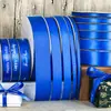 Fita Azul Royal, Laço Feito à Mão, Fita de Cetim, Caixa de Presente, Arranjo de Flores, Embalagem de Bolo, Fita, Dia das Mães