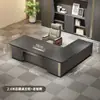 Mesa de Escritório Moderna Simples para Chefe Mesa de Diretor Atmosférica de Alto Padrão Móveis para Sala Presidencial Combinação de Mesa e Cadeira