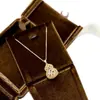 Collar de Calabaza Hueca Completamente Diamantado de Plata de Ley S925 de Alta Resistencia, Cadena Ligera de Lujo para Clavícula para Mujeres, Nuevo Estilo Chino, Nicho y Exquisito