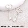 Accesorios de Joyería de Aleación DIY Colgante de Llave de Plata Antigua Collar Llavero Material Colgante Decoración Ropa Equipaje