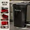 Lixeira plástica estreita e muito atraente sem tampa, especificamente para cozinhas domésticas, luxo leve, grande capacidade, recipiente quadrado para lixo
