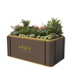 Caja de Flores de Acero Inoxidable para Exteriores Combinación Oficina de Ventas de Centro Comercial Maceta para Exteriores Caja de Plantación para Paisajismo Urbano Fabricante Personalización