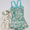 Traje de baño de una pieza de doble capa Mint IslandRacing para mujer, con sensación de alta gama, tipo bikini, para natación, resort de aguas termales, mujer