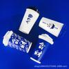 Vaso de papel para café y té con leche azul Klein 700 calibre 90 desechable comercial engrosado 500mllogo