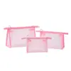 Bolsa Cosmética Simple de Malla Transparente Portátil para Artículos de Tocador Bolsa de Almacenamiento para Viajes Bolsa de Natación Bolso de Mano para Cosméticos Venta al por Mayor