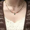"Isla Coral del Atardecer" Collar en Capas Estilo Bohemio Cadena de Clavícula de Alta Gama Diseño de Nicho Nuevo Modelo 2026