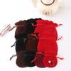 Bolsa de terciopelo de alta calidad al por mayor, bolsa para joyas, bolsa de regalo para joyas, anillo, aretes, collar, bolsa de embalaje de calabaza, personalizada