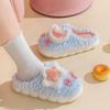 Novas Pantufas Femininas de Algodão 2023 Fofas Estrela Lua Desenho Animado Acolchoadas Forradas com Lã Quentes Fofas para Casa