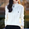 Yangyang FamilySuéter de Punto para Mujer con Cuello Alto y Cremallera, Elegante de Corte Holgado, Capa Base, Engrosado