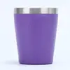 Copo de carro mini cor sólida 8oz transfronteiriço, copo térmico de aço inoxidável 304, copo a vácuo de camada dupla portátil para escritório