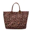 Bolsa tote para mulheres, grande capacidade, de alta qualidade, estampa de leopardo retrô, adequada para outono e inverno, para trabalho e deslocamento, bolsa de mão, bolsa de ombro