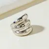 Joyería Transfronteriza Europea y Americana, Anillos Irregulares de Aleación Exagerados con Forma de Labios de Moda y Únicos, Juego de Anillos Huecos Vintage