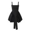 Vestido de otoño-invierno 2024 con lazo en la espalda y cintura de encaje para mujer europea y americana de comercio exterior transfronterizo de Amazon
