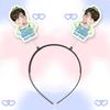 Liu Xianhua Aro de Mola Estéreo Headband Headband Grampo de Cabelo Show Auxílio Estrelas ao Redor Sacudir a Mesma Figura