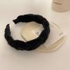 Diadema Coreana de Otoño e Invierno de Lana Suave, Elegante Diadema Trenzada para Niña, Diadema Trenzada de Ala Ancha de Celebridad de Internet, Pasador para el Cabello para Mujer